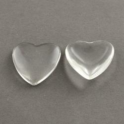 POP | HART glas flatback plak cabochon voor het maken van sieraden en juwelen 12mm (25 stuks)